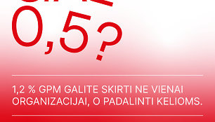 Caritas kviečia padaryti po 0,5