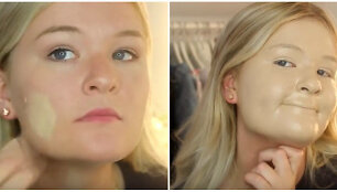 Vaizdo tinklara&scaron;tininkė&nbsp;Josefin Lillakas ant veido užsitepė 100 sluoksnių skystos pudros