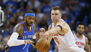 Carmelo Anthony ir Kristapas Porzingis