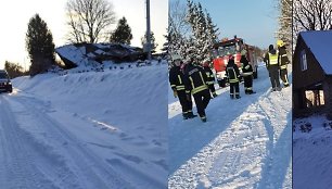 Kretingos rajone ant žmonių nugriuvo namas – vienas vyras žuvo