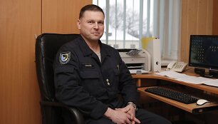 Kauno apskrities prie&scaron;gaisrinės gelbėjimo valdybos Kėdainių prie&scaron;gaisrinės gelbėjimo tarnybos Pirmosios pamainos vadas, vidaus tarnybos vyresnysis leitenantas Arūnas Dauk&scaron;a