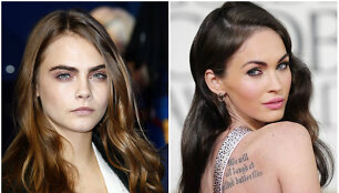 Cara Delevingne ir Megan Fox