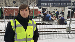 Jevhenas Maloletka Vilniaus traukinių stotyje