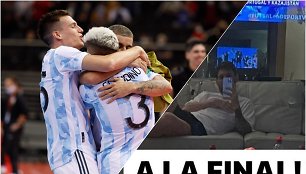 Argentinos salės futbolo rinktinė ir Lionelis Messi.