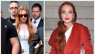 Lindsay Lohan (2013 metais keliaujanti į teismą ir dabar)