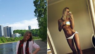 Viktorija Strelčiūnaitė 2011-aisiais (kairėje) ir 2014-aisiais