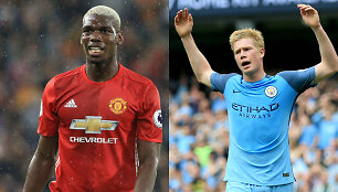 Paulis Pogba ir Kevinas de Bruyne