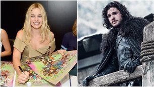 Margot Robbie ir Kit Harington / Koliažas