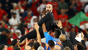Walidas Regragui ant Maroko futbolininkų rankų