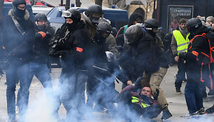 Šeštadienio protestai Prancūzijoje