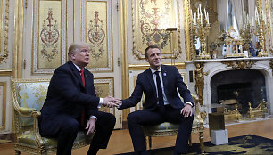 Donaldas Trumpas ir Emmanuelis Macronas
