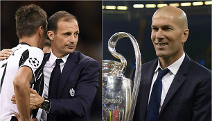 Massimiliano Allegri ir Zinedine'as Zidane'as