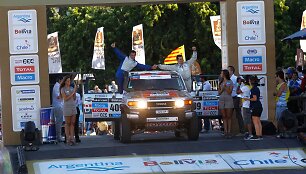 Dakaro ralio starto podiumas