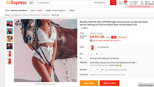 „Aliexpress“ nuplagijuotas maudymosi kostiumėlis