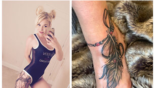 Natalija Bunkė ir jos naujausia tatuiruotė