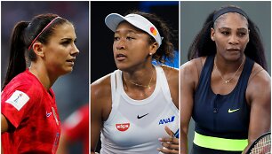 Alex Morgan, Naomi Osaka ir Serena Williams