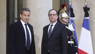 Nicolas Sarkozy ir Francois Hollande'as