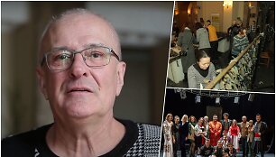 Teatro vadovas Andrij Maciak ir teatro trupė