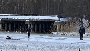 Žvejai pirmadienio popietę ant Danės upės