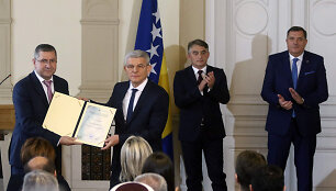 Bosnijoje prisaikdinti trys naujai i&scaron;rinkto Prezidiumo nariai