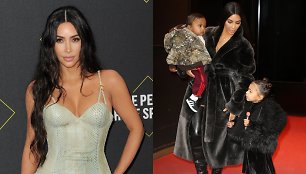 Kim Kardashian su vaikais North ir Saintu