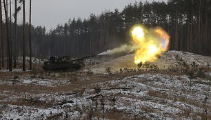 Ukrainos ginkluotųjų pajėgų tankas prie Kreminos