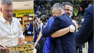 &Scaron;arūnas Jasikevičius &scaron;ventė pergalę