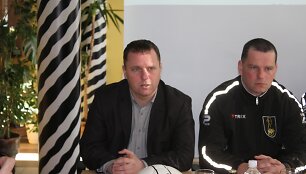 "&Scaron;iaulių" futbolo klubo sporto direktorius Deivis Kančelskis bei komandos trener