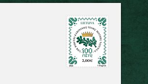 Pa&scaron;to ženklas &bdquo;Lietuvos didžiosios kunigaik&scaron;tienės Birutės karininkų &scaron;eimų moterų sąjungai &ndash; 100 metų&ldquo;