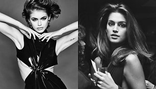 Kaia Gerber ir Cindy Crawford