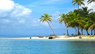 San Blass saloje Panamoje galima pasijusti tikrais robinzonais
