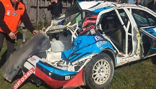 Druskininkų &bdquo;Rally Classic&ldquo; vertėsi lenktynininko Deivido Jociaus automobilis. 