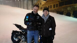 Karolis Mieliauskas su BBC žurnalistu