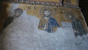Žymioji Jėzaus Kristaus freska Sofijos soboro viduje