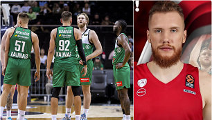 Kauno „Žalgirio“ žaidėjai ir Ignas Brazdeikis