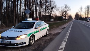 Policijos kontrolė Tauragės pakraštyje