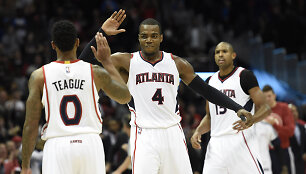 Jeffas Teague ir Paulas Millsapas