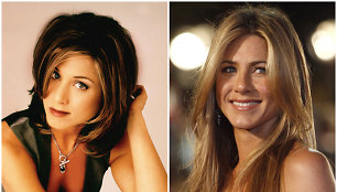 Aktorė Jennifer Aniston anksčiau ir dabar