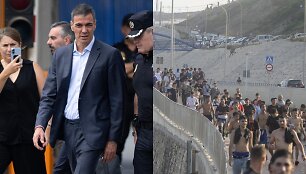 Pedro Sanchezas, migrantų krizė Seutoje