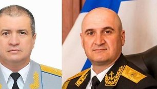 Rusijos tolimosios aviacijos vadas Sergejus Kobylašas ir Juodosios jūros laivyno vadas Viktoras Sokolovas