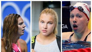 J.Jefimova, R.Meilutytė, L.King