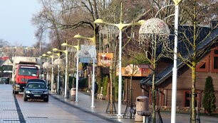Palanga pasidabinusi žiemos &scaron;ventėms.
