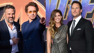 Markas Ruffalo, Robertas Downey jaunesnysis, Katherine Schwarzenegger ir Chrisas Prattas