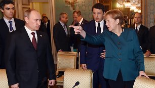 Vladimiras Putinas ir Angela Merkel