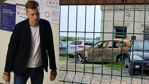 Artūras Kosa ir jo padegtas automobilis