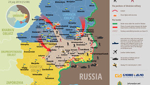 Situacija Rytų Ukrainos frontuose (07 23)