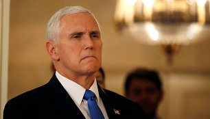 JAV viceprezidentas Mike'as Pence'as Pietų Korėjoje