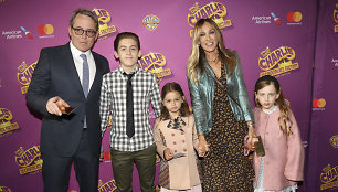 Sarah Jessica Parker ir Matthew Broderickas su vaikais Jamesu bei Marion ir Tabitha