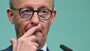 Vokietijos konservatorių lyderis Friedrichas Merzas / INA FASSBENDER / AFP