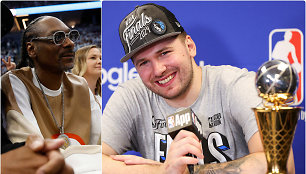 Luka Dončičius (dešinėje) sulaukė Snoop Dogg reakcijos